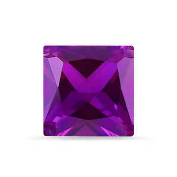 Princess Cut Amethyst CZ Loose Gemstones
